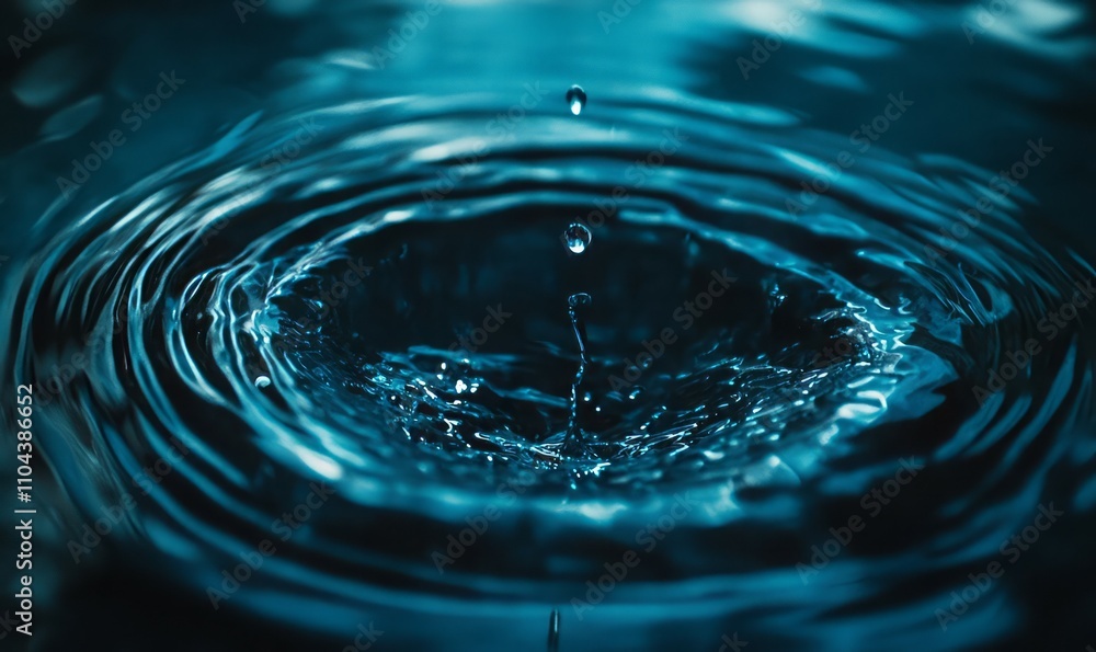 A water droplet is shown in the center of the image A water droplet is shown in the center of the image