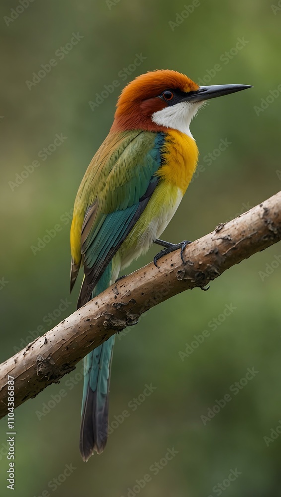 Obraz premium Chestnut-headed bee-eater bird in nature.
