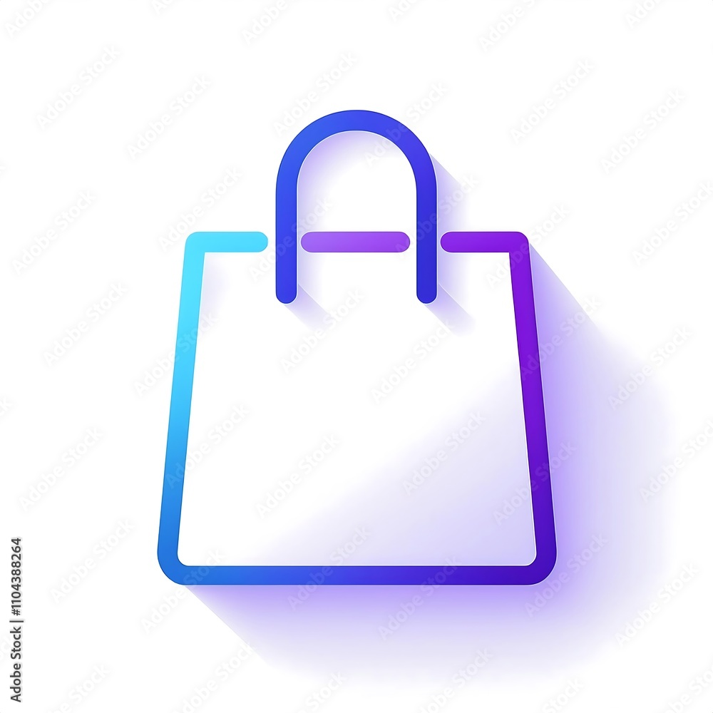 Simple and modern shopping bag symbol with a minimalist design, suitable for e-commerce and retail branding, cut out Simple and modern shopping bag symbol with a minimalist design, suitable for e-commerce and retail branding, cut out