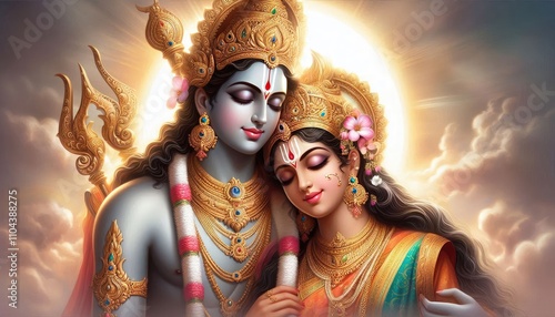 Lord Vishnu and Goddess Laxmi 