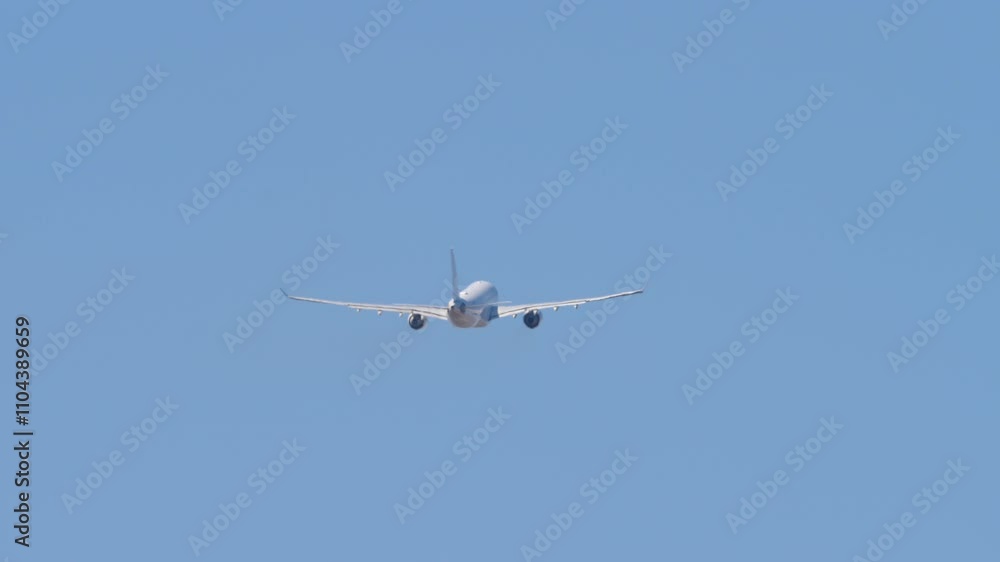 NOVOSIBIRSK, RUSSIAN FEDERATION - APRIL 27, 2024: Airbus A330 of I-Fly take off. Passenger plane departure. Travel concept. Airplane rising into the sky, landing gear retracting NOVOSIBIRSK, RUSSIAN FEDERATION - APRIL 27, 2024: Airbus A330 of I-Fly take off. Passenger plane departure. Travel concept. Airplane rising into the sky, landing gear retracting