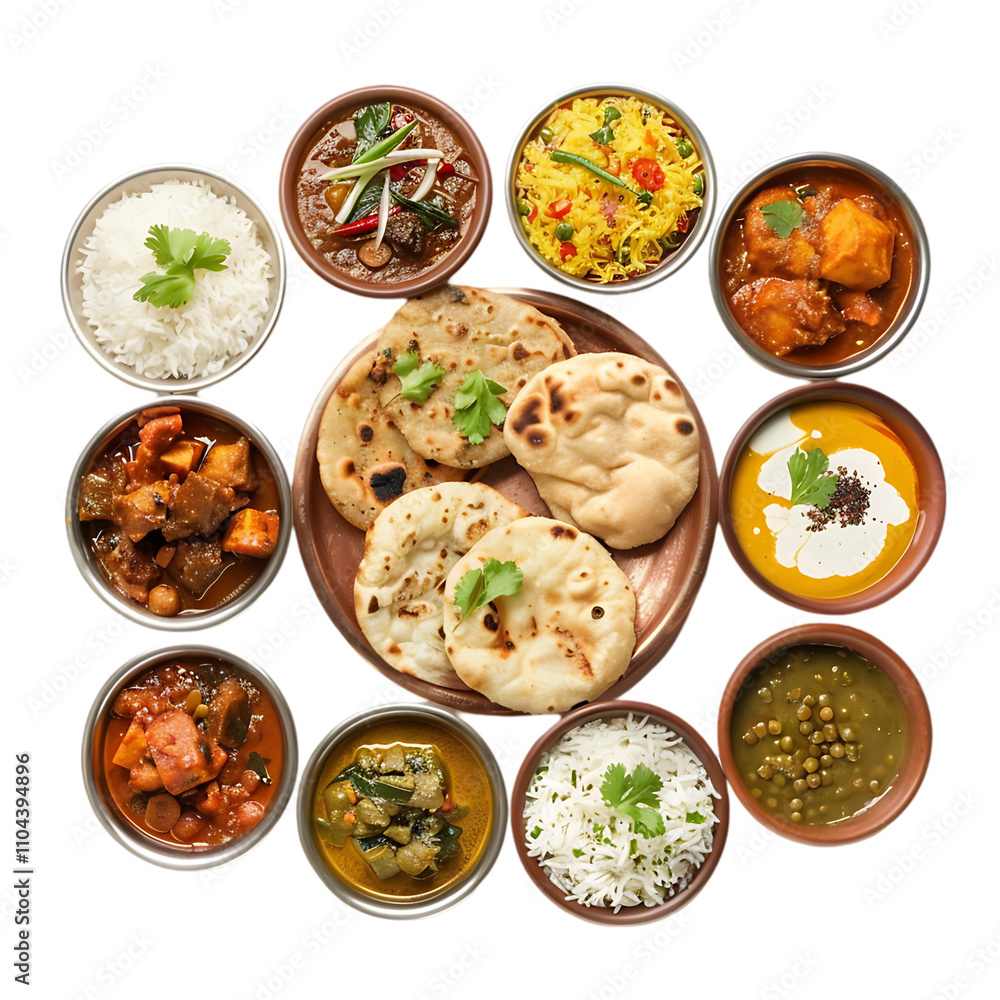 curry food set isolated on transparent background curry food set isolated on transparent background