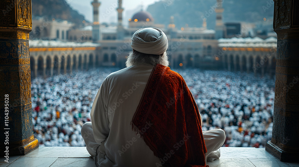 Fototapeta premium man pray in kabba