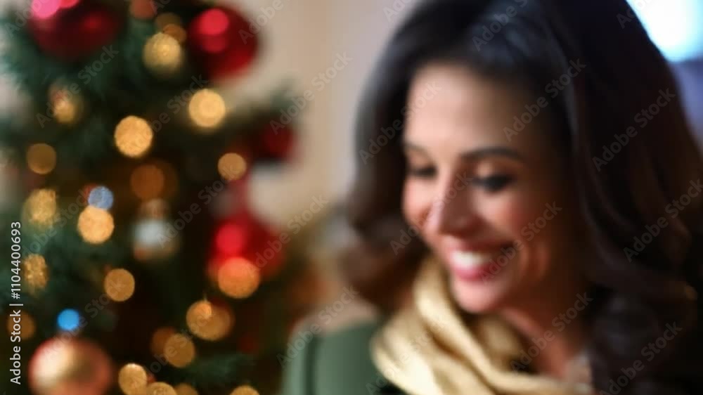 Female Hands Holding Christmas Gift. Gift giving day Female Hands Holding Christmas Gift. Gift giving day