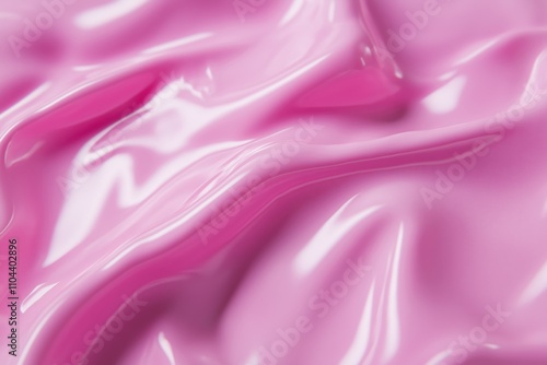 Glossy pink gel texture with smooth, flowing waves