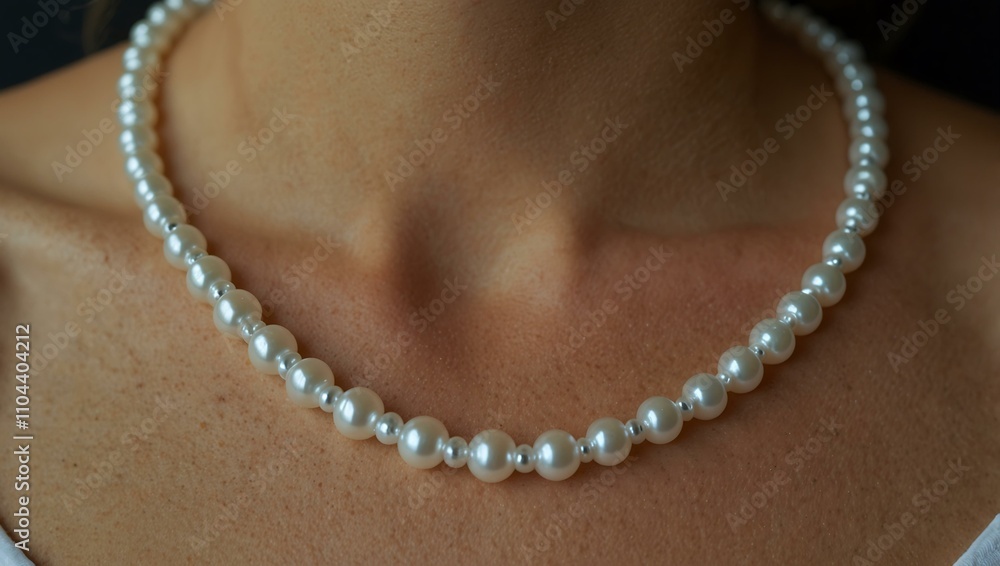 Classic pearl necklace.