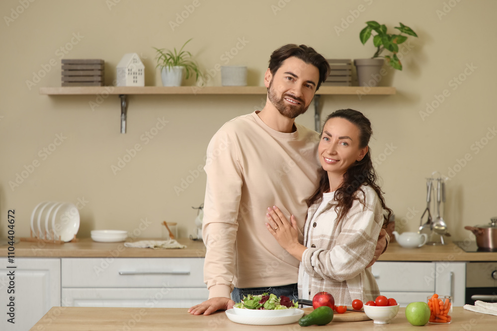 Married couple cooking in kitchen Married couple cooking in kitchen