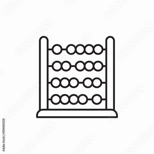 abacus count icon sign vector