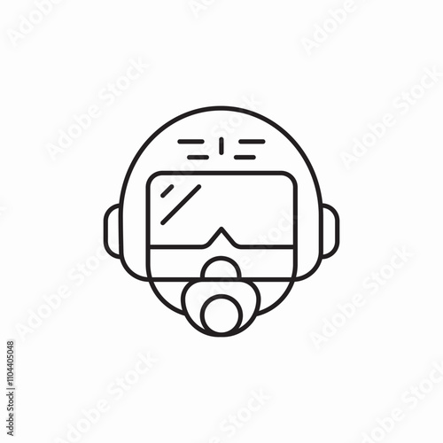 airforce pilot icon sign vector