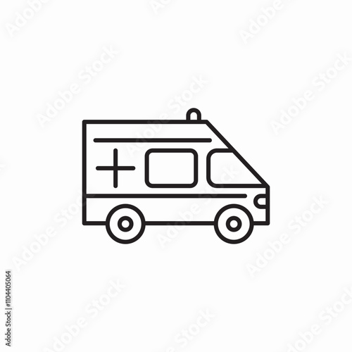 ambulance car icon sign vector