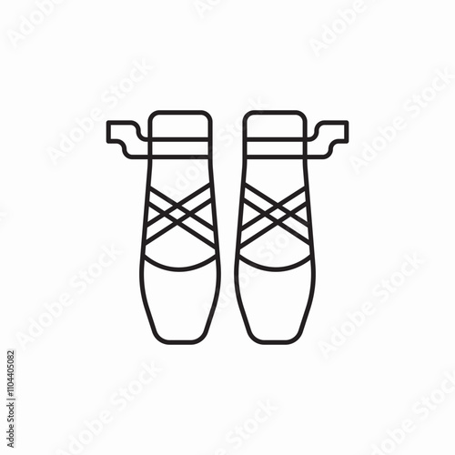 ballet shoes icon sign vector