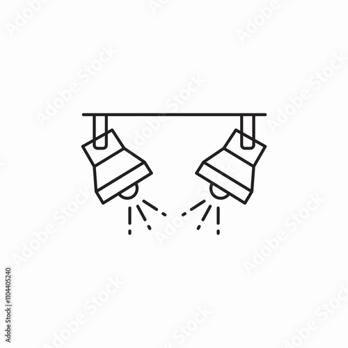 ceiling lights stage icon sign vector