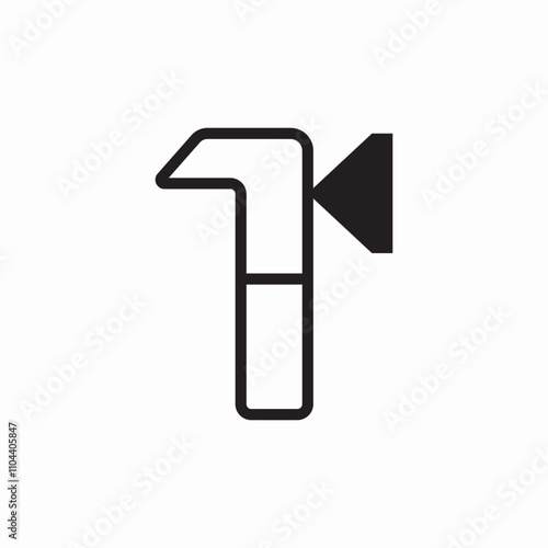 hammer tool icon sign vector