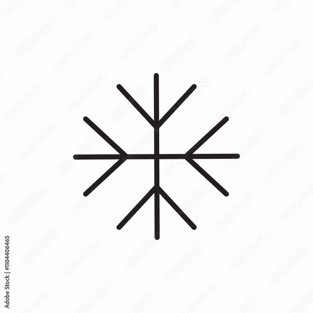 snowflake winter icon sign vector snowflake winter icon sign vector