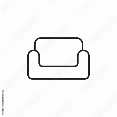 sofa seat icon sign vector