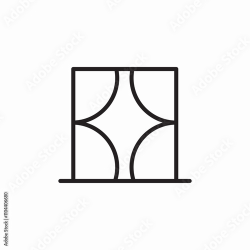 window curtains icon sign vector