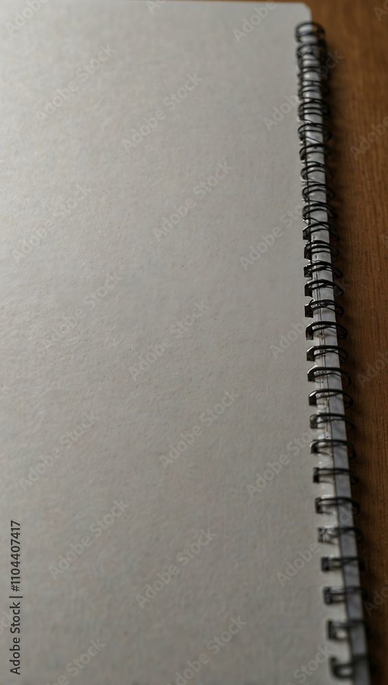 Close-up of a blank notepad with spiral binding. Close-up of a blank notepad with spiral binding.