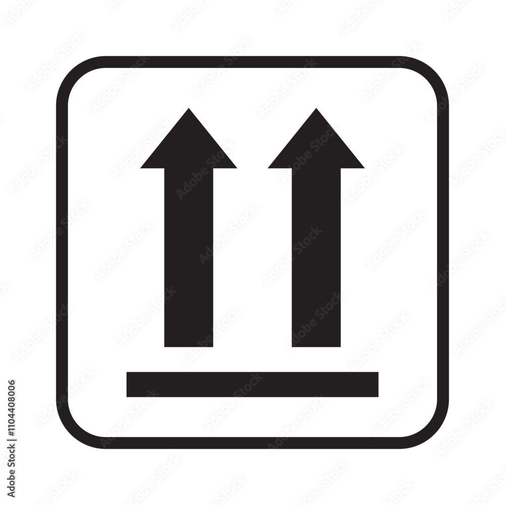 This way up package sticker icon This way up package sticker icon