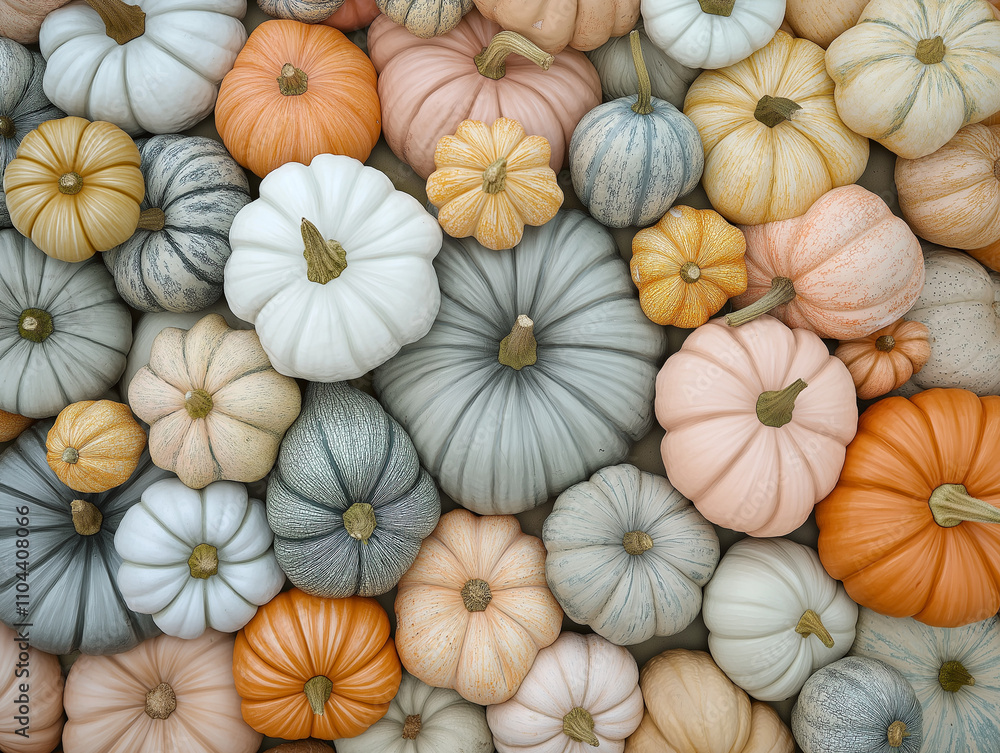 Bunte Kürbisse in verschiedenen Farben und Größen
Bunte Kürbisse in verschiedenen Farben und Größen