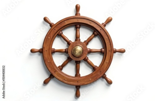 steering wheel isolated on white