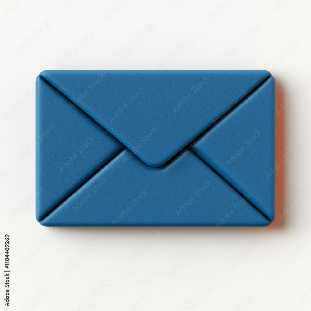 Illustration of Envelope, Message Letter Mail Icon, 3D Plasticine Icon, Modern Design, Isolated on White Background Illustration of Envelope, Message Letter Mail Icon, 3D Plasticine Icon, Modern Design, Isolated on White Background