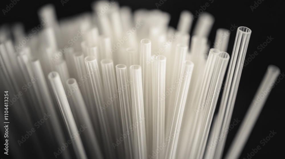Bunch of straws are shown in a close up. The straws are white and appear to be thin. Concept of emptiness and simplicity, as the straws are the only objects visible in the scene Bunch of straws are shown in a close up. The straws are white and appear to be thin. Concept of emptiness and simplicity, as the straws are the only objects visible in the scene