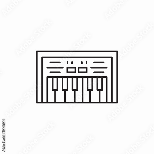 piano music icon sign vector