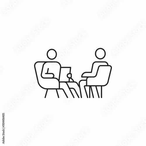 psychological session icon sign vector