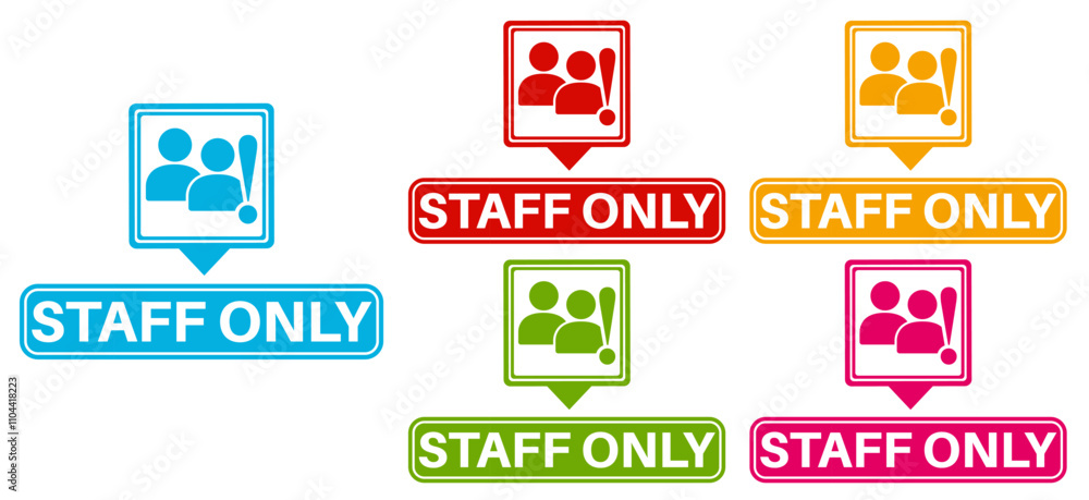 vector set staff only icon sign. Caution Authorized Personnel Only symbol labels sticker template design illustration
vector set staff only icon sign. Caution Authorized Personnel Only symbol labels sticker template design illustration
