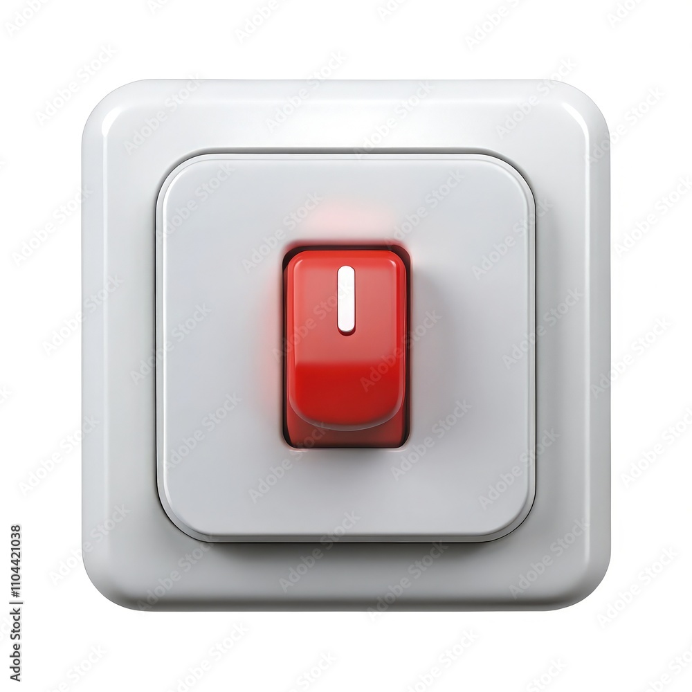 Simple Red Switch Icon on White Background for Design Use. Generative AI Simple Red Switch Icon on White Background for Design Use. Generative AI