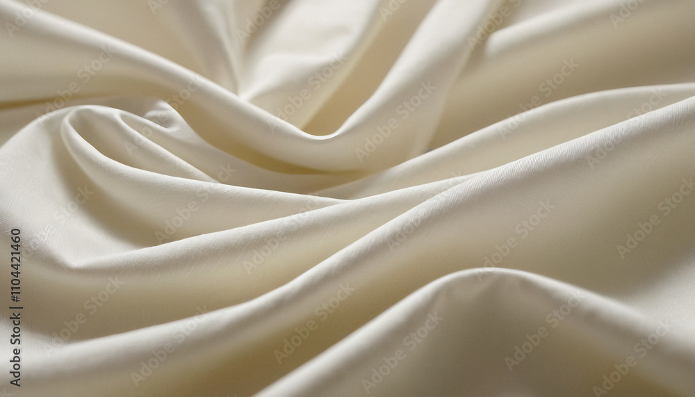 Obraz premium Cream Silk Fabric Softly Draped with Subtle Texture