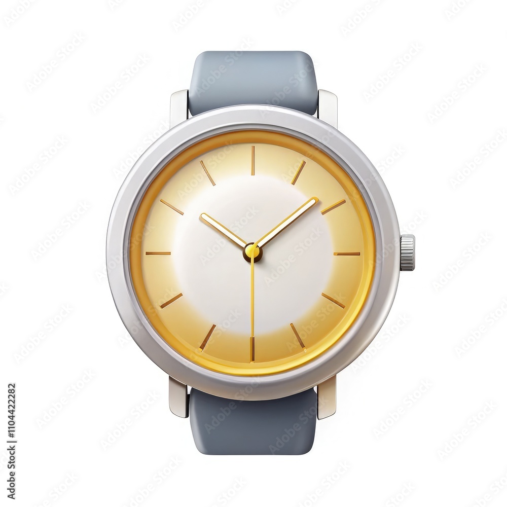 Stylish Watch Icon on White Background Highlighting Elegant Design Features. Generative AI Stylish Watch Icon on White Background Highlighting Elegant Design Features. Generative AI