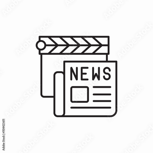 movie news icon sign vector