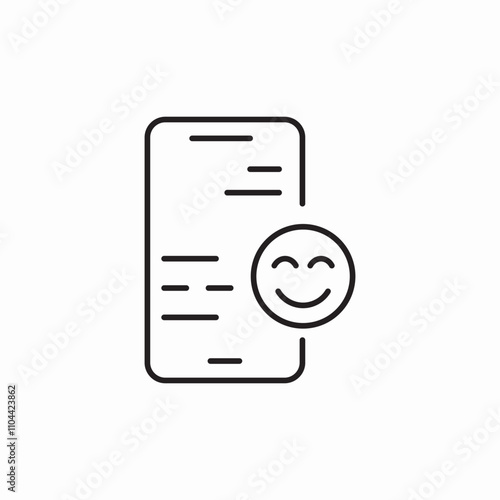 phone chat reaction emoji icon sign vector