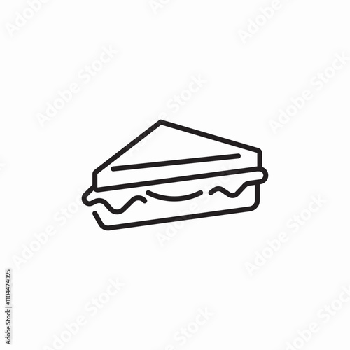 sandwich food icon sign vector