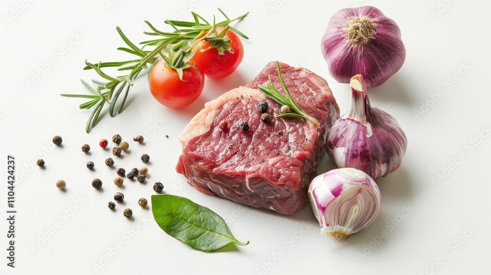 photograph of Educational photo of beef highlighting the allicin content Isolated on white Shown benefits for immune and heart health Studio lighting wide angle lens photograph of Educational photo of beef highlighting the allicin content Isolated on white Shown benefits for immune and heart health Studio lighting wide angle lens