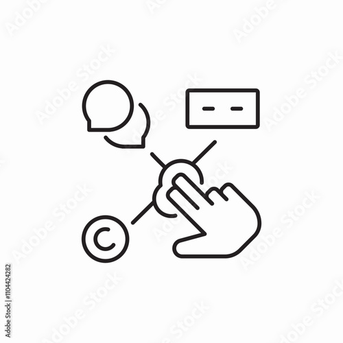 social media click icon sign vector