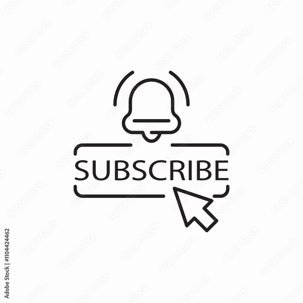subscribe button icon sign vector subscribe button icon sign vector