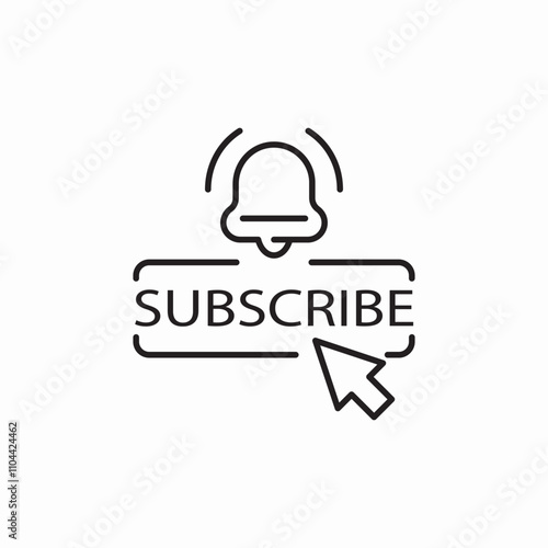 subscribe button icon sign vector