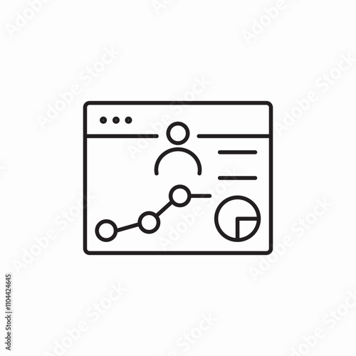 web analytics icon sign vector