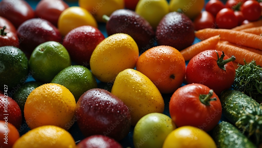 Close-up of fresh Croatian produce in vibrant colors. Close-up of fresh Croatian produce in vibrant colors.