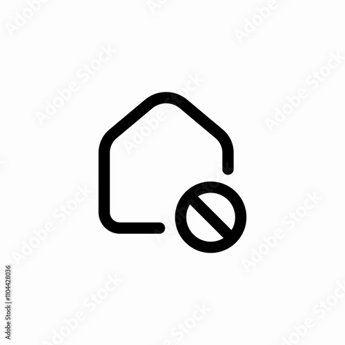 house non available icon sign vector