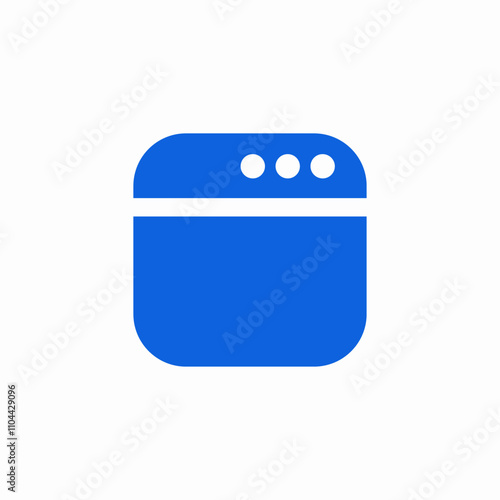 solid website webpage icon sign vector