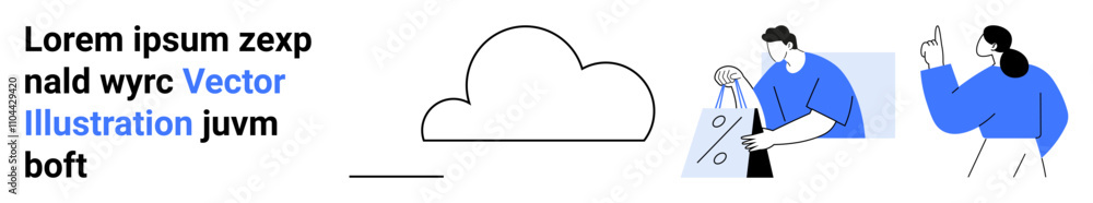 Team member uploading data to cloud storage, another person communicating with hand gesture. Ideal for technology, cloud storage, team collaboration, remote work, data transfer, digital solutions Team member uploading data to cloud storage, another person communicating with hand gesture. Ideal for technology, cloud storage, team collaboration, remote work, data transfer, digital solutions