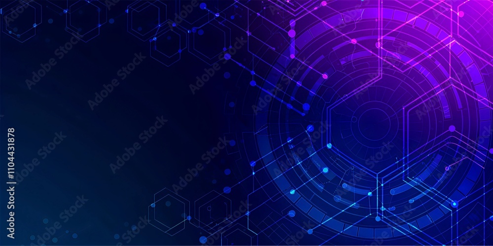 A futuristic digital circuit board with glowing blue and purple neon lights, representing technology and innovation. A futuristic digital circuit board with glowing blue and purple neon lights, representing technology and innovation.