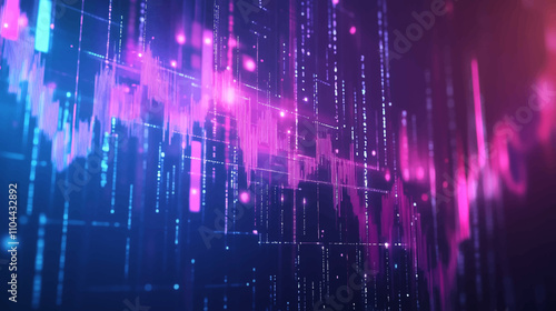 Digital technology metaverse neon blue pink background, cyber information, abstract speed connect communication, innovation future meta tech, internet network connection, Ai big data, illustration 3d