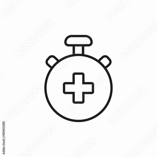 add plus stopwatch icon sign vector