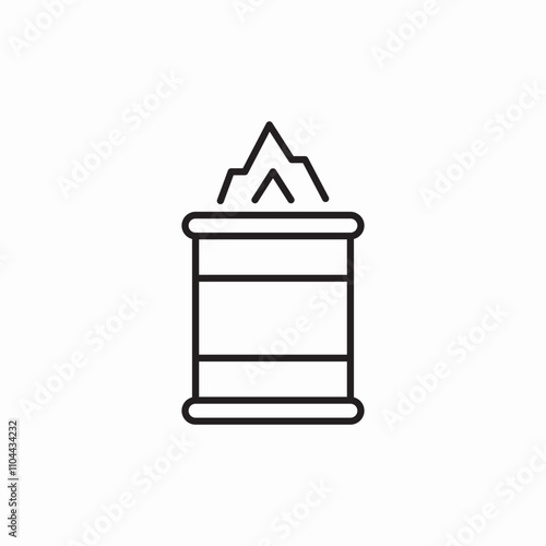fire in barrel icon sign vector