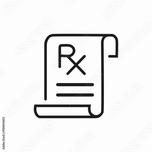 medicine prescription icon sign vector