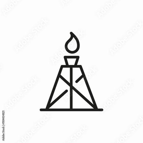 petrol tower icon sign vector